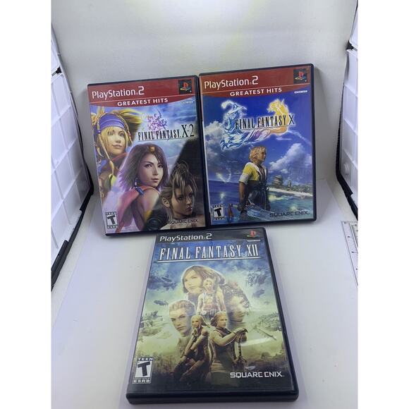 Sony PlayStation 2 PS2 CIB COMPLETE Final Fantasy X X-2 XII 10 12 BUNDLE LOT - Picture 1 of 5